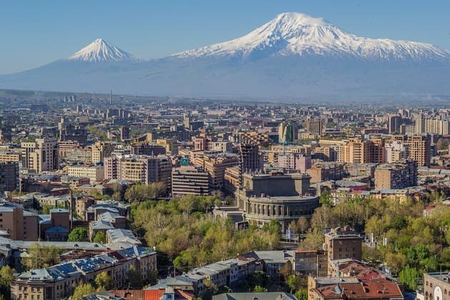 Вид на город Ереван